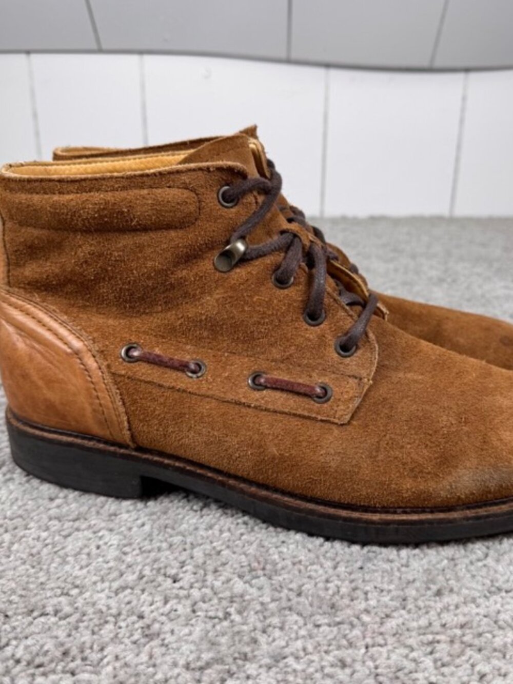 Neil M Jasper Suede Leather Chukka Boots Men’s Size 9.5D Brown Lace Up